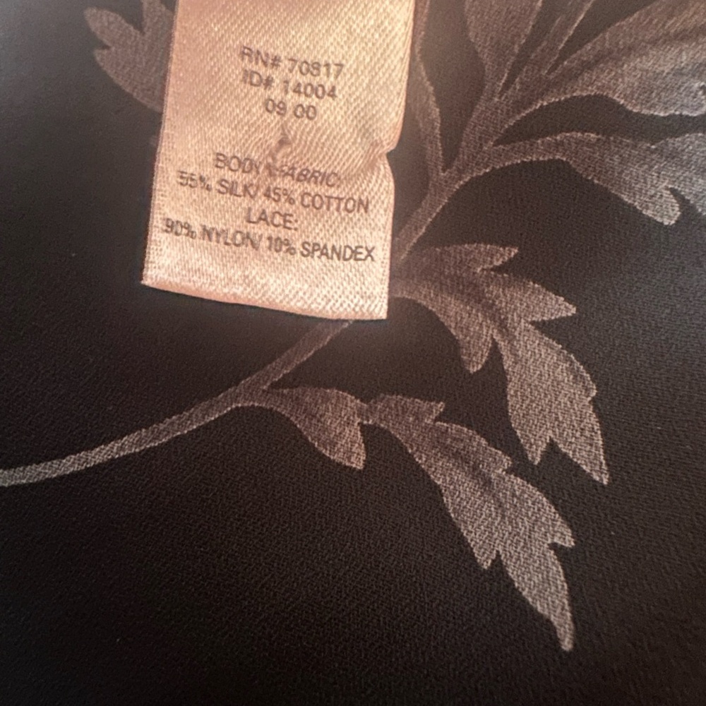 Vintage Victorias Secret Silk Maxi Slip Dress Y2K Leaf Print Sheer Long - Picture 12 of 13
